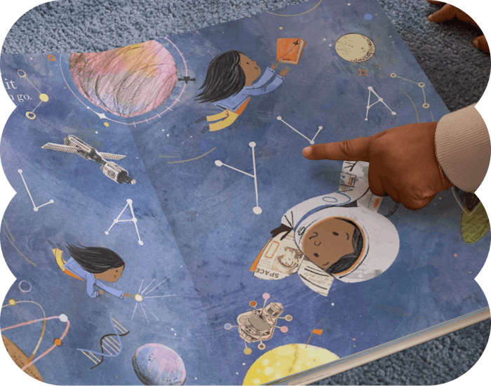 A page inside the personalised book