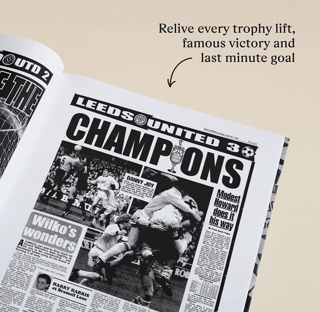 GIF showing the newspaper pages inside the book