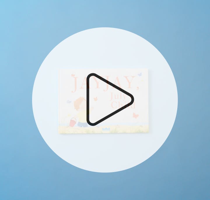 Video showing pages of personalised book