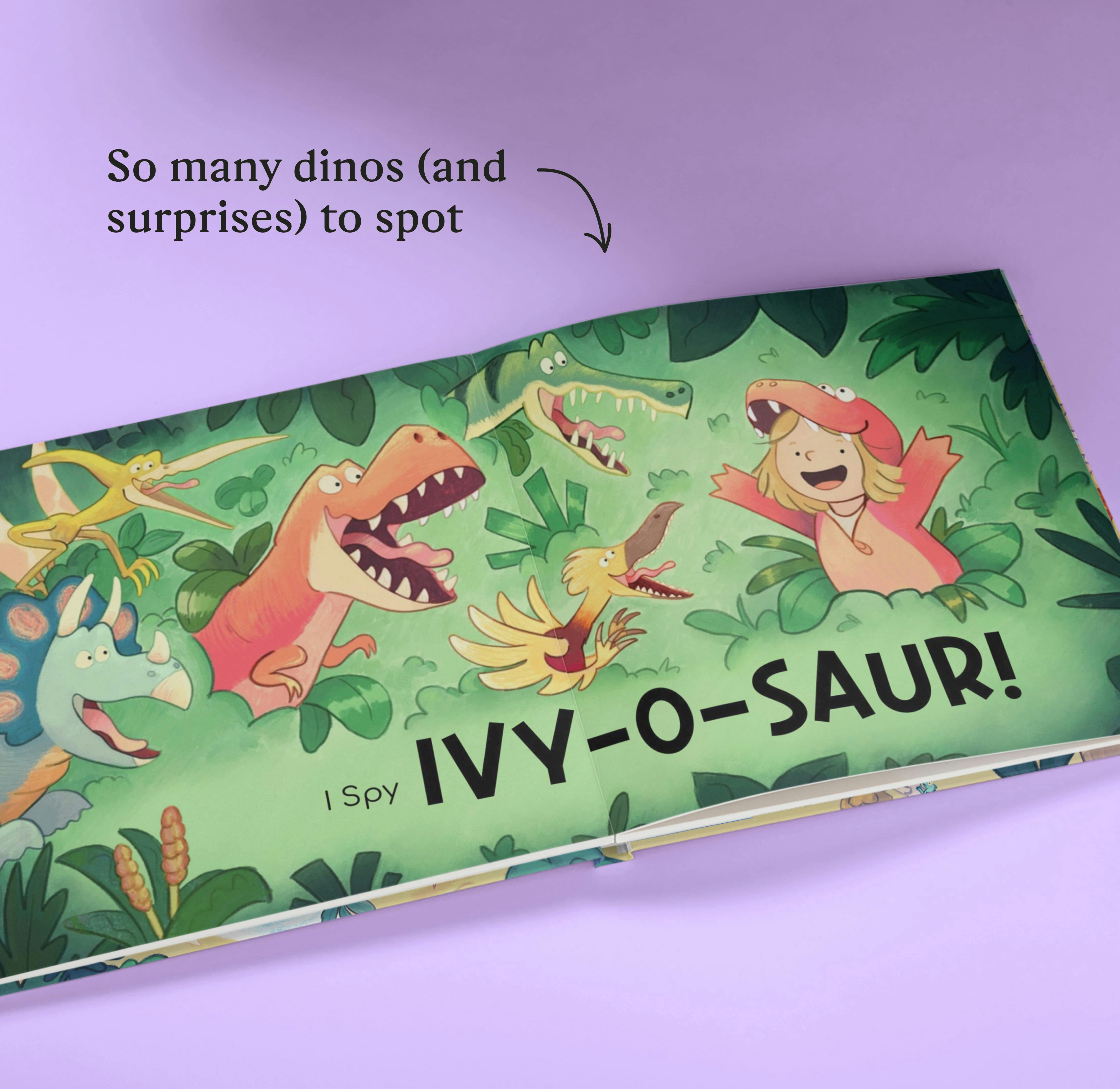 A two page spread inside the personalised book