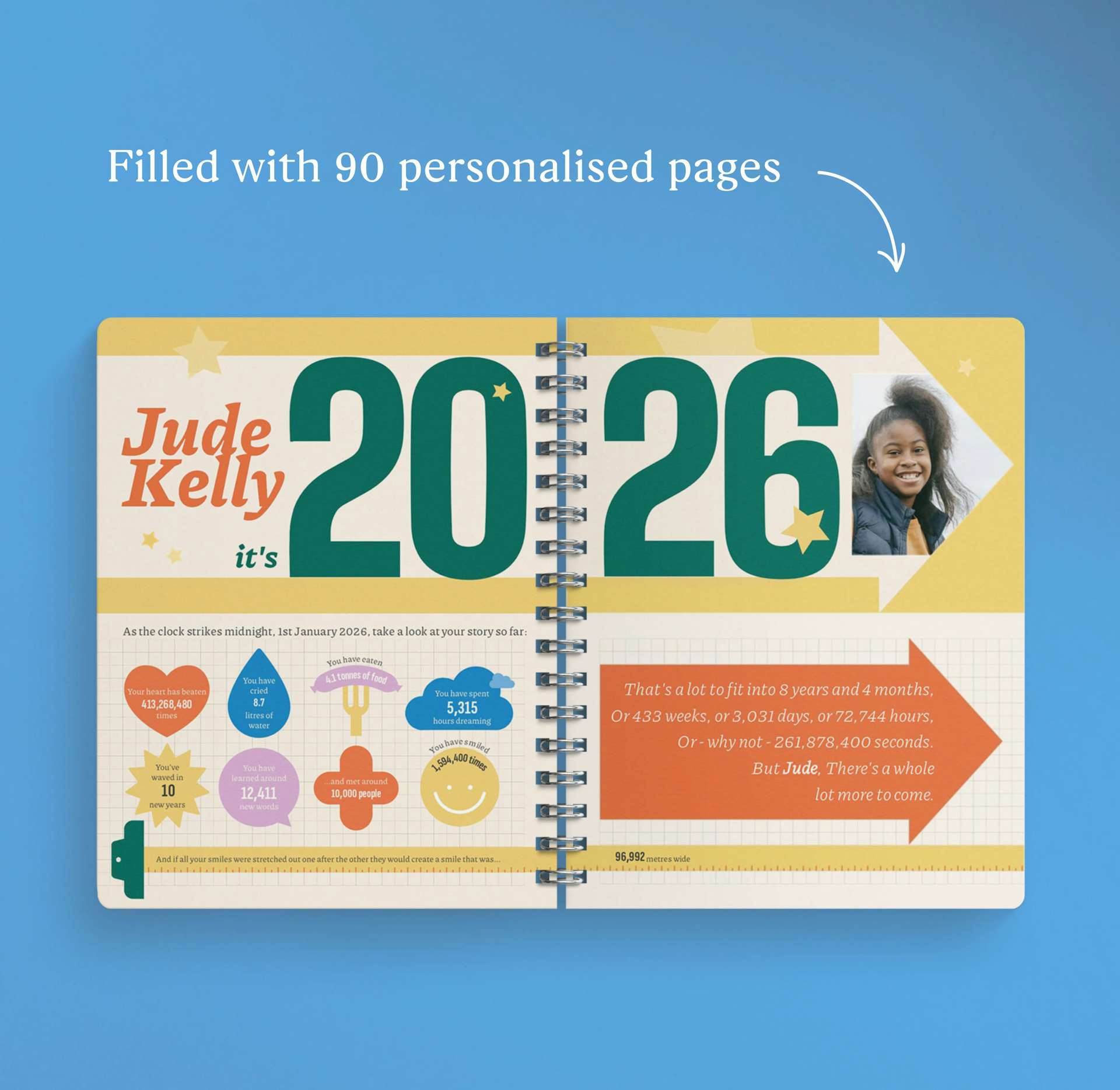 A page inside the personalised book