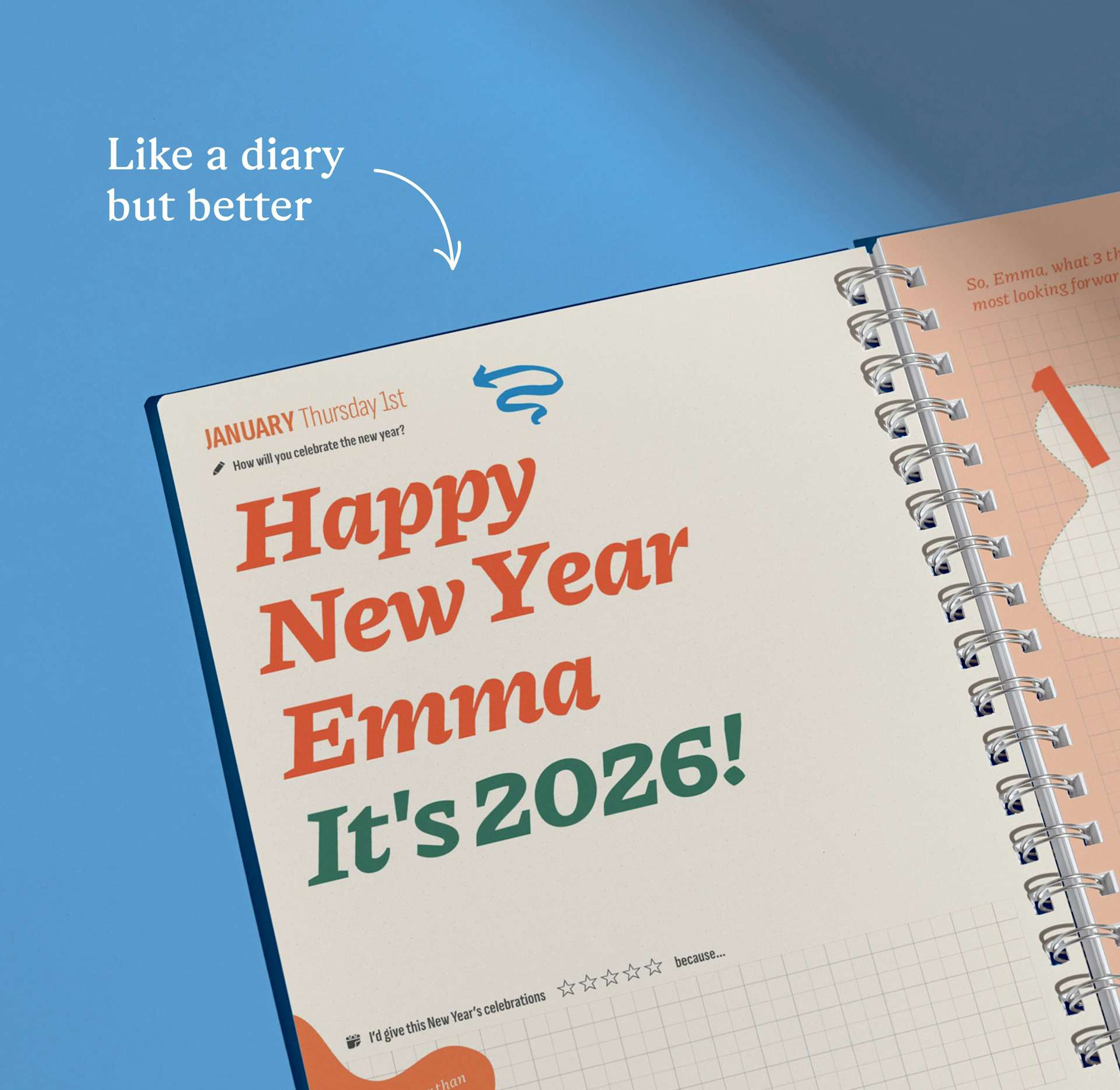 A page inside the personalised book