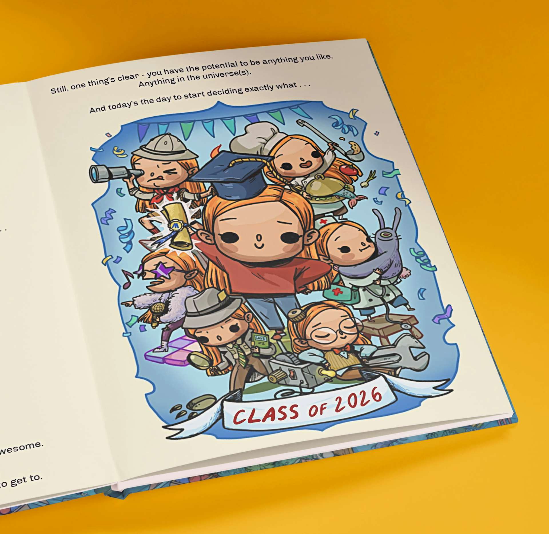 A page inside the personalised book