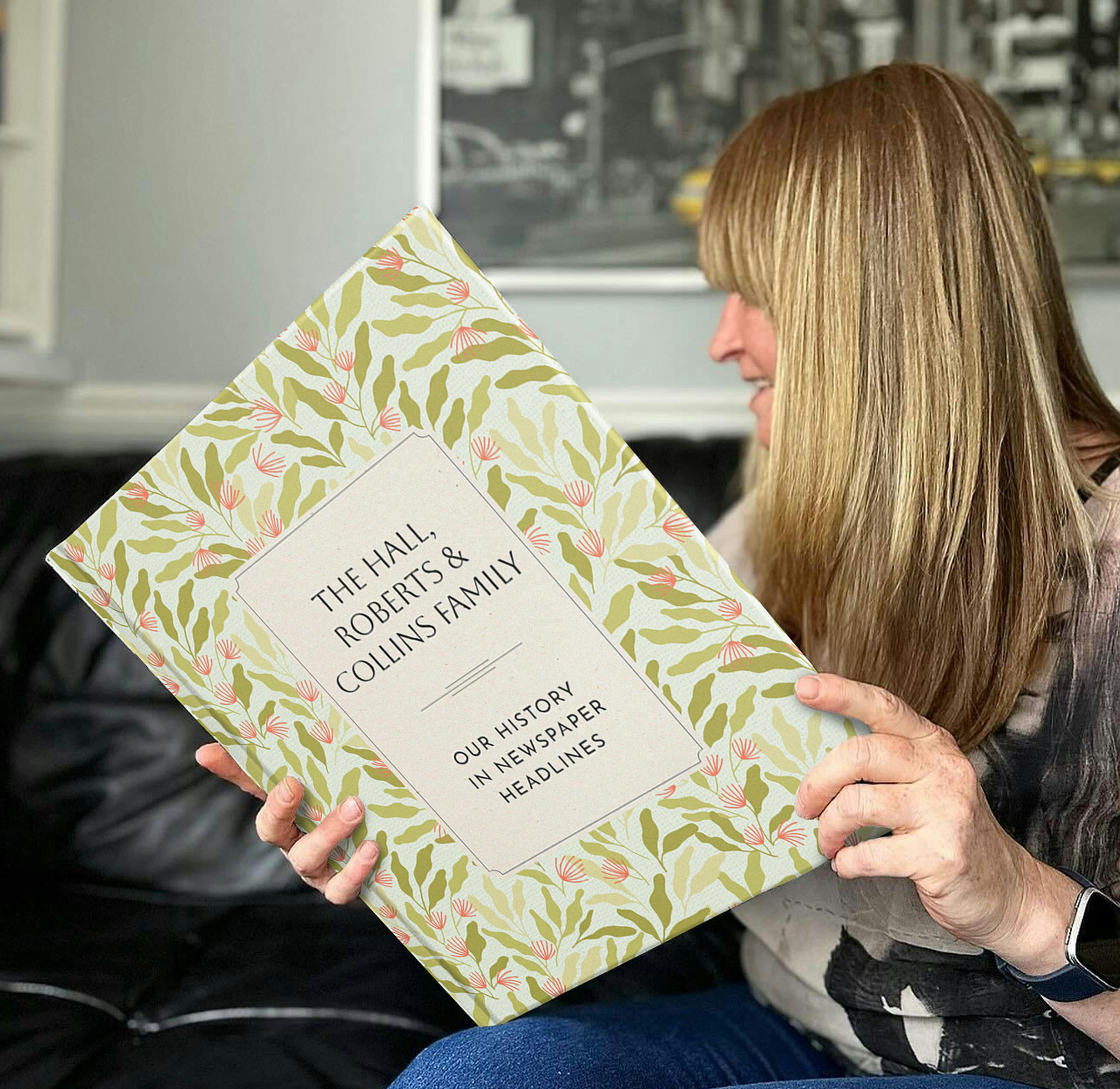 An adult reading their personalised book