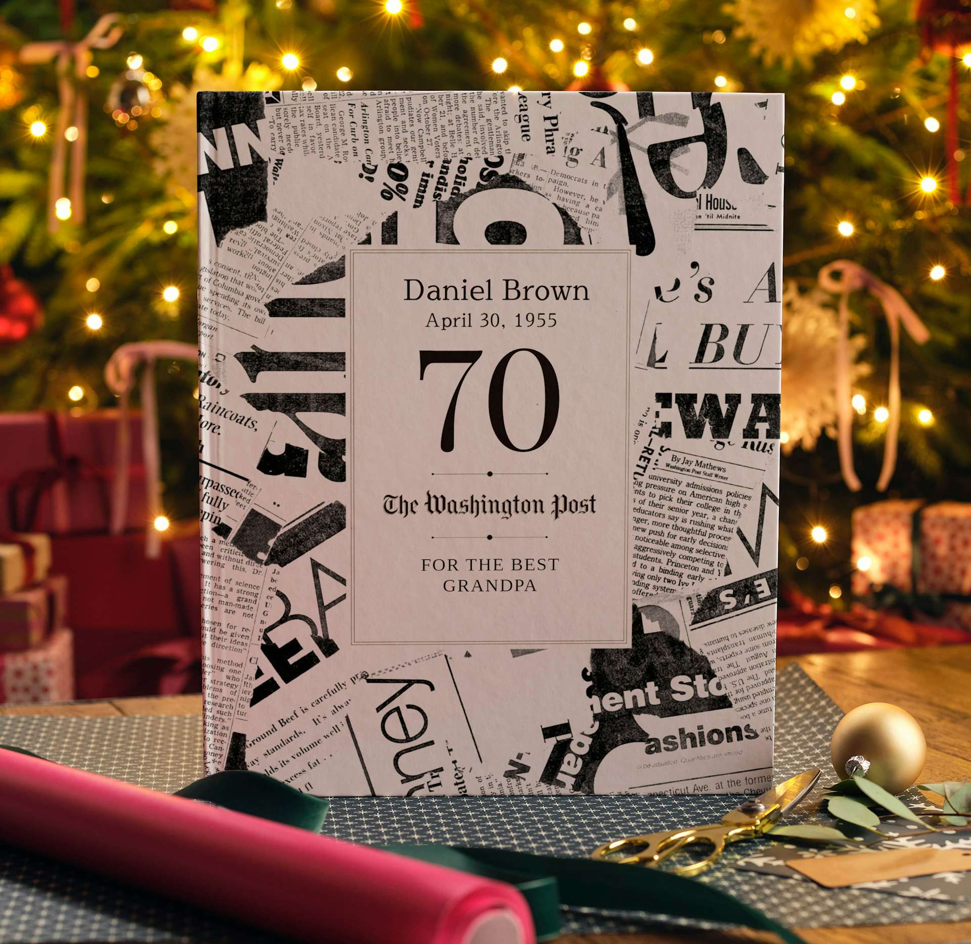 Personalised book cover