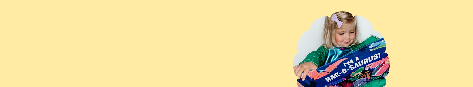 Child reading personalized book