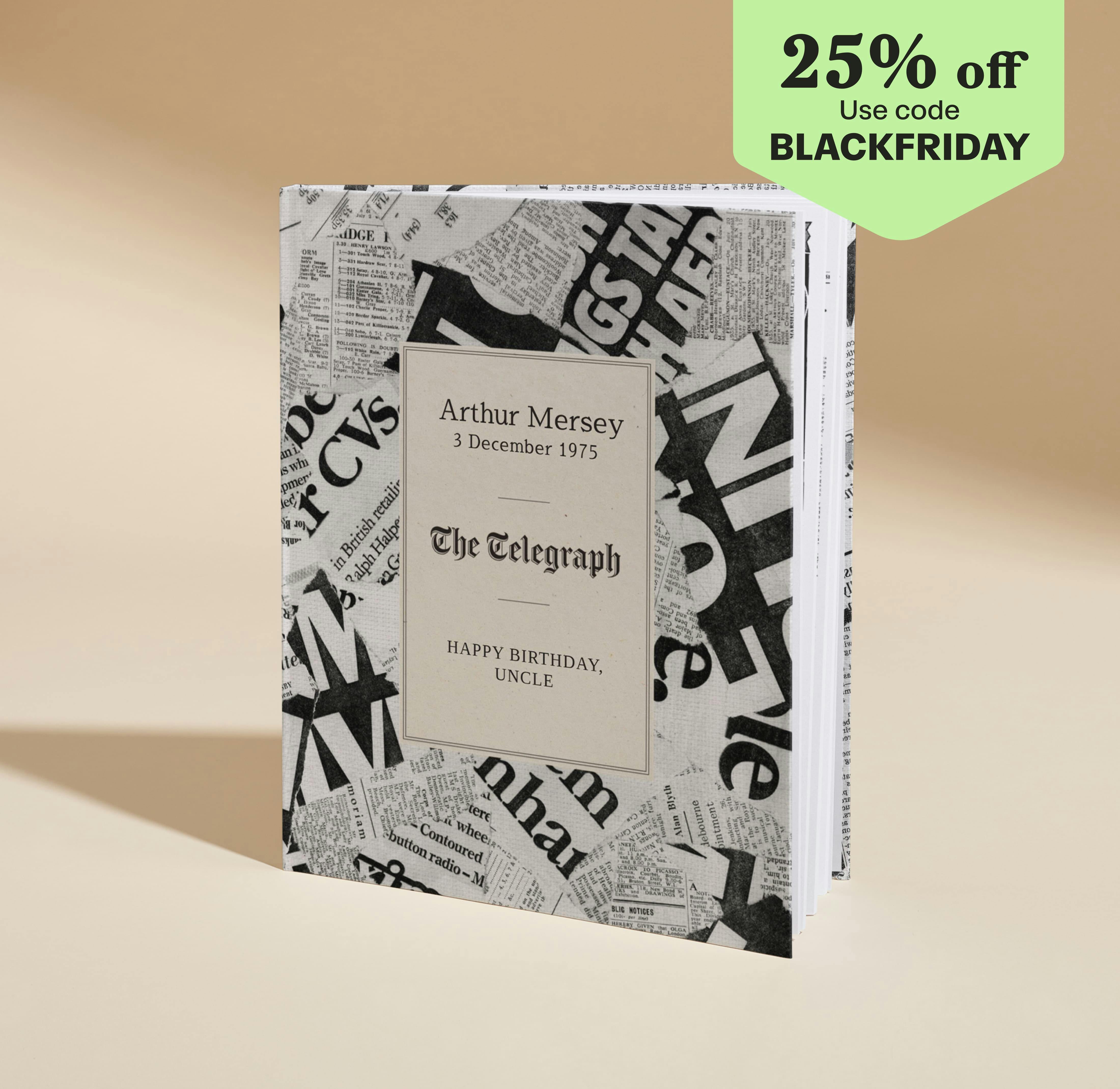 Cover with roundel saying 25% off with code BLACKFRIDAY