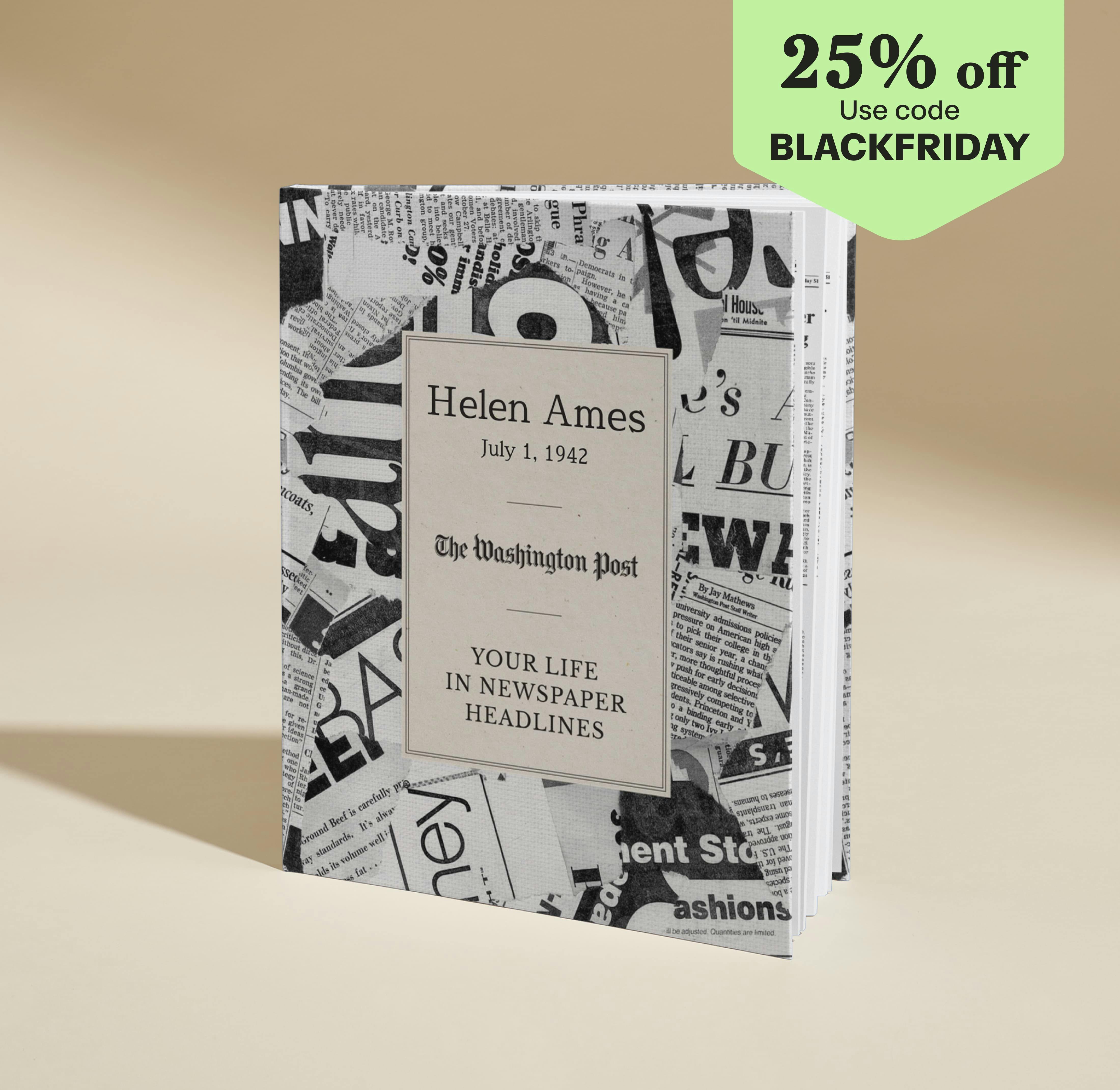 Cover with roundel saying 25% off with code BLACKFRIDAY