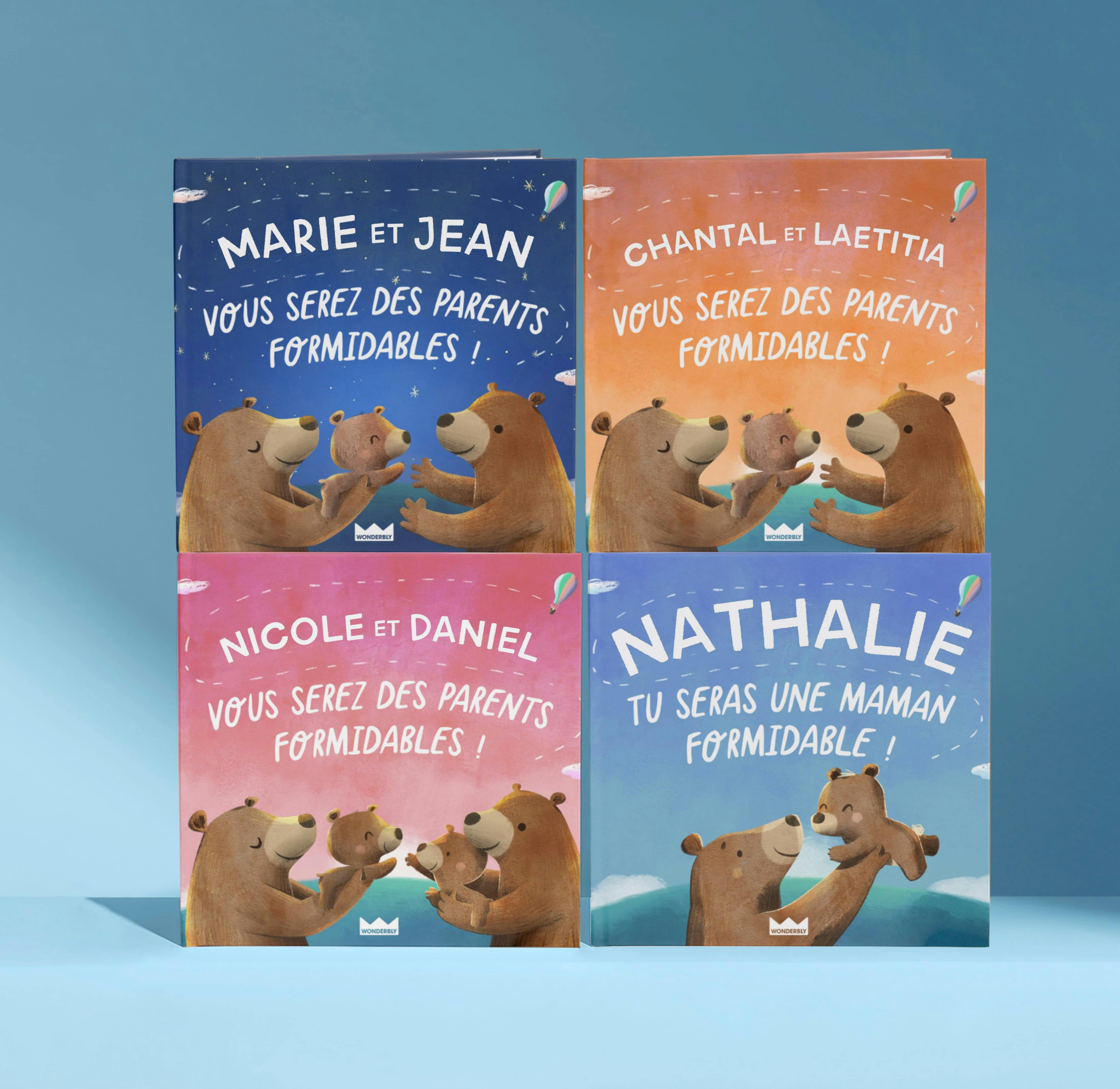 Quatre couvertures personnalisées