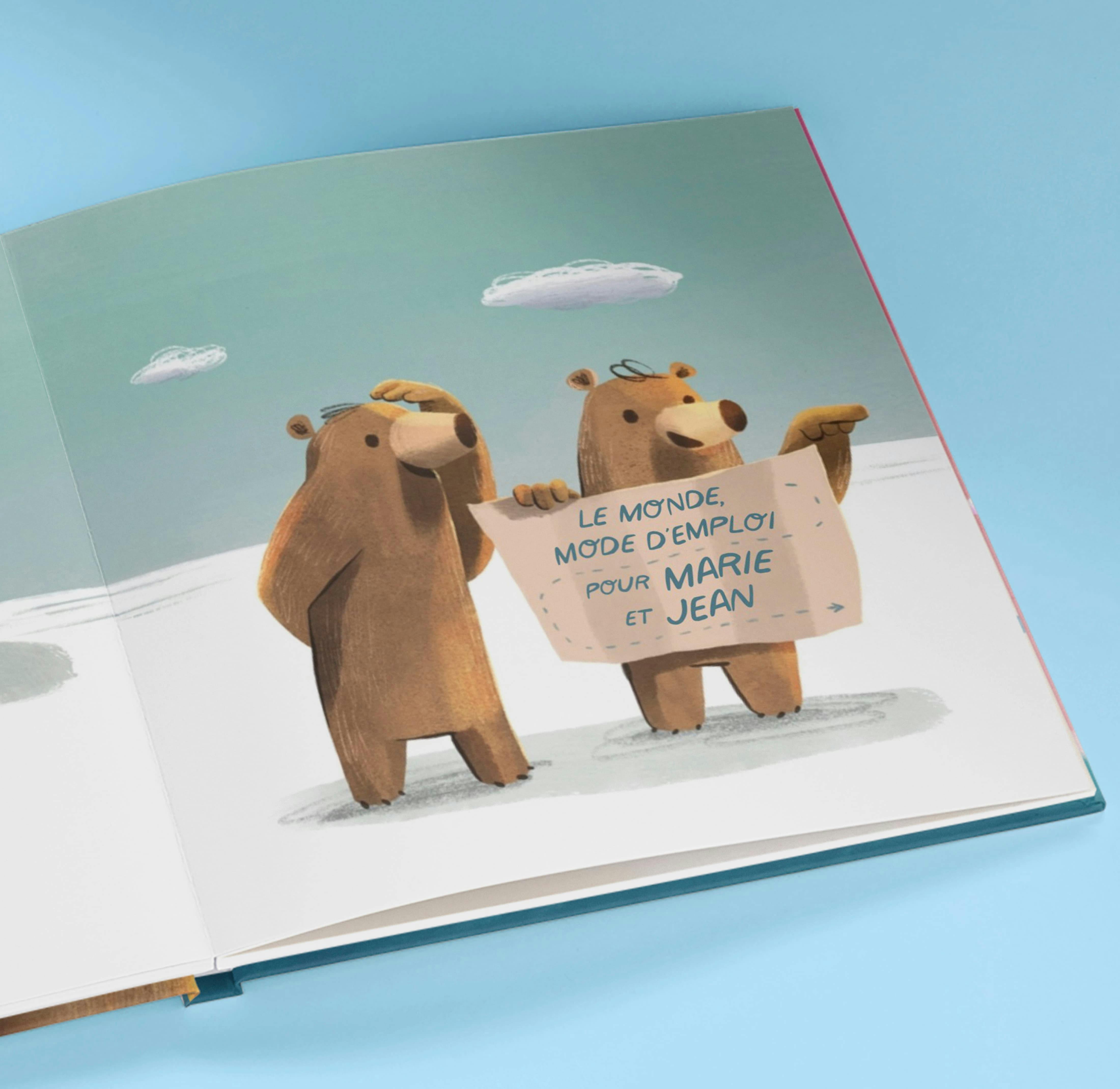 Une page intérieure du livre personnalisé