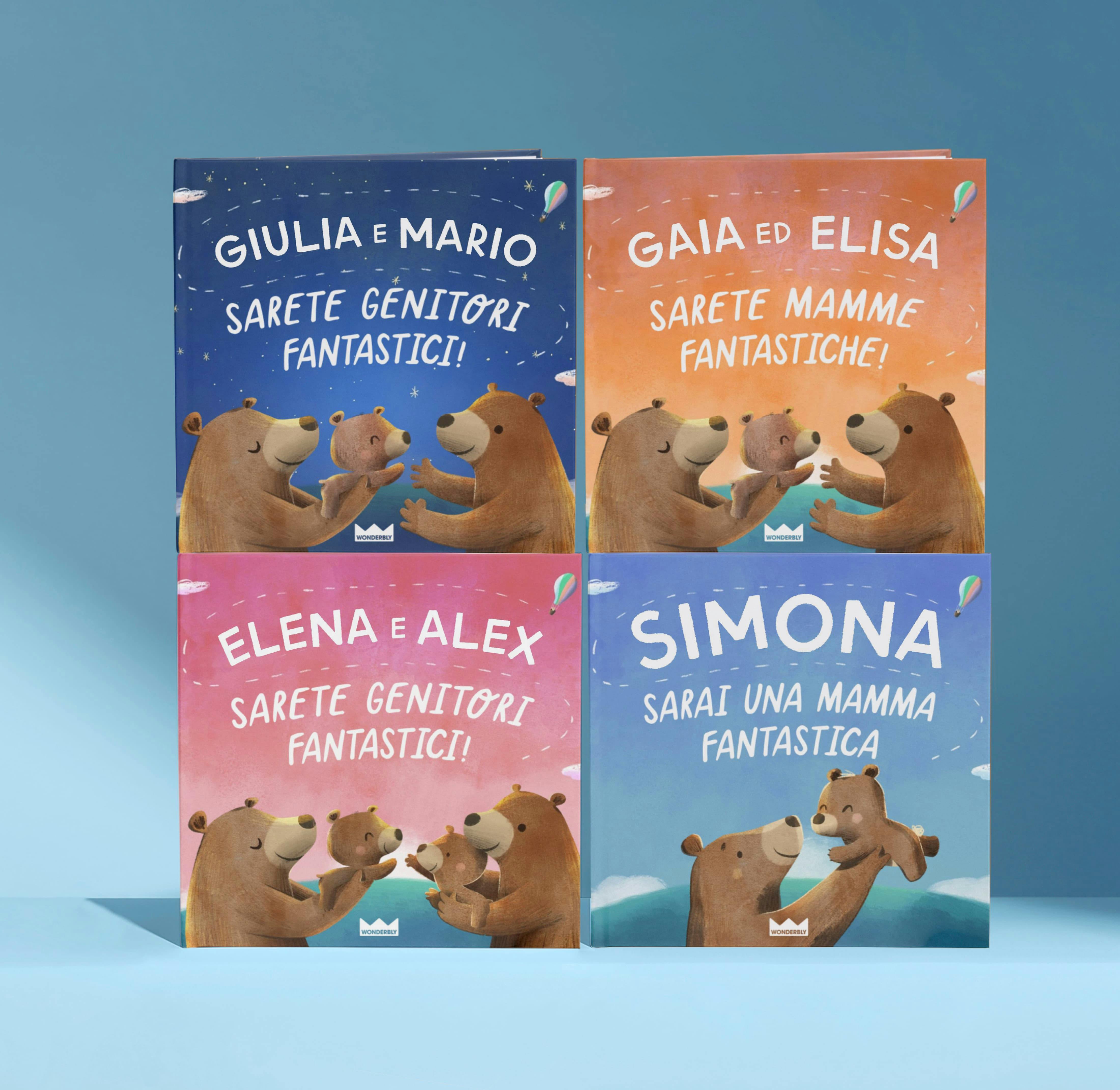 Quattro copertine personalizzate