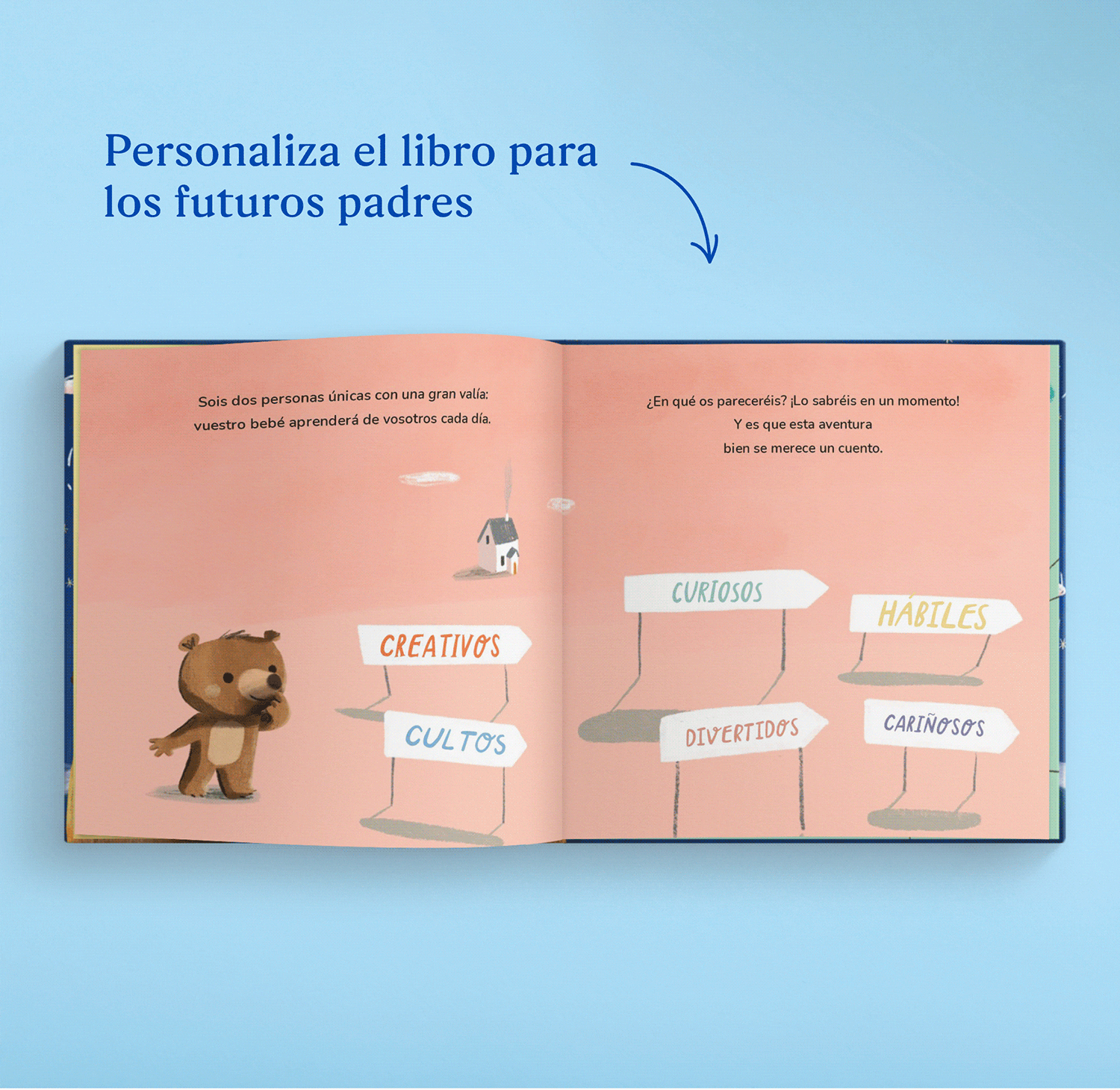 GIF de las páginas personalizadas de un libro