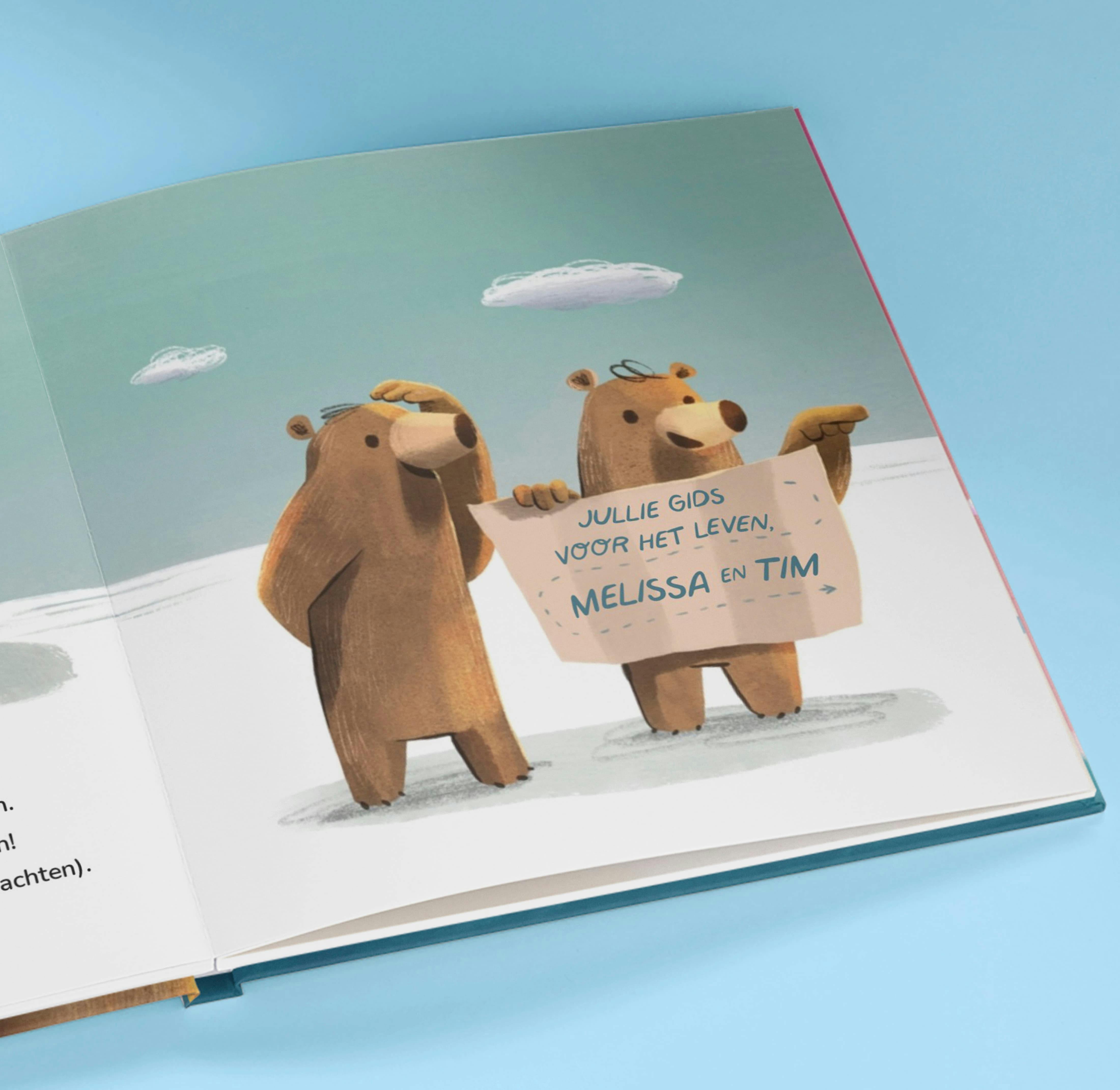 Een pagina in het gepersonaliseerde boek