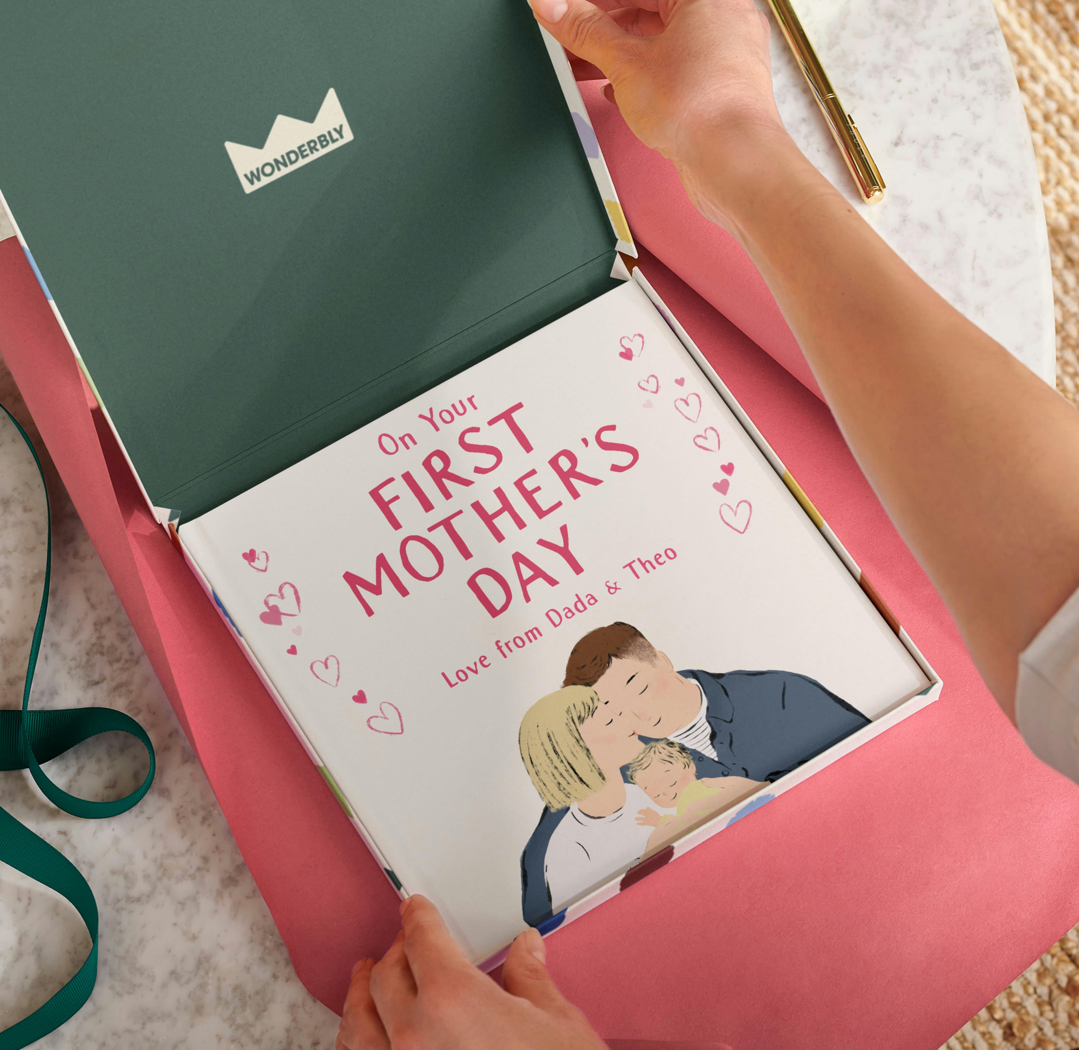 Two hands wrapping the personalised book