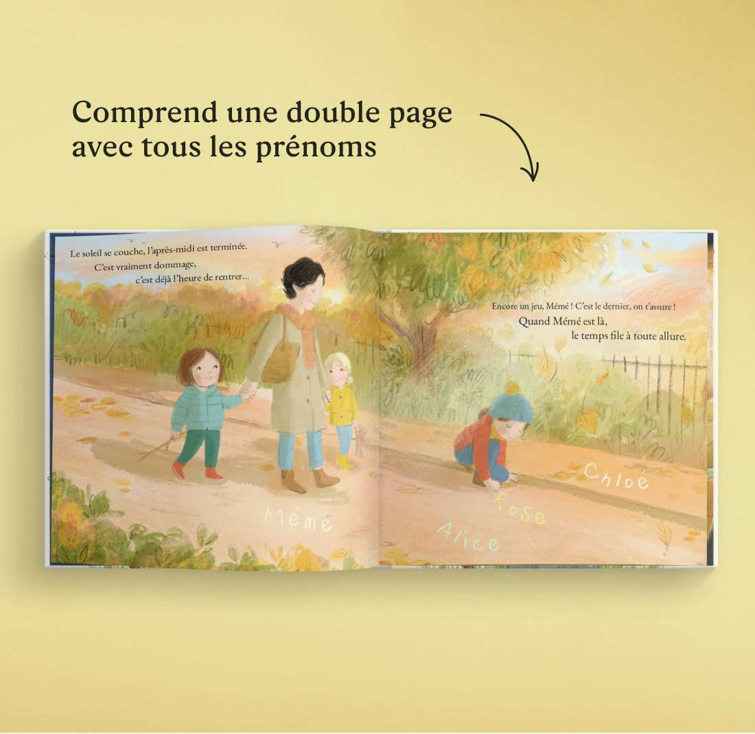 Une page intérieure du livre personnalisé