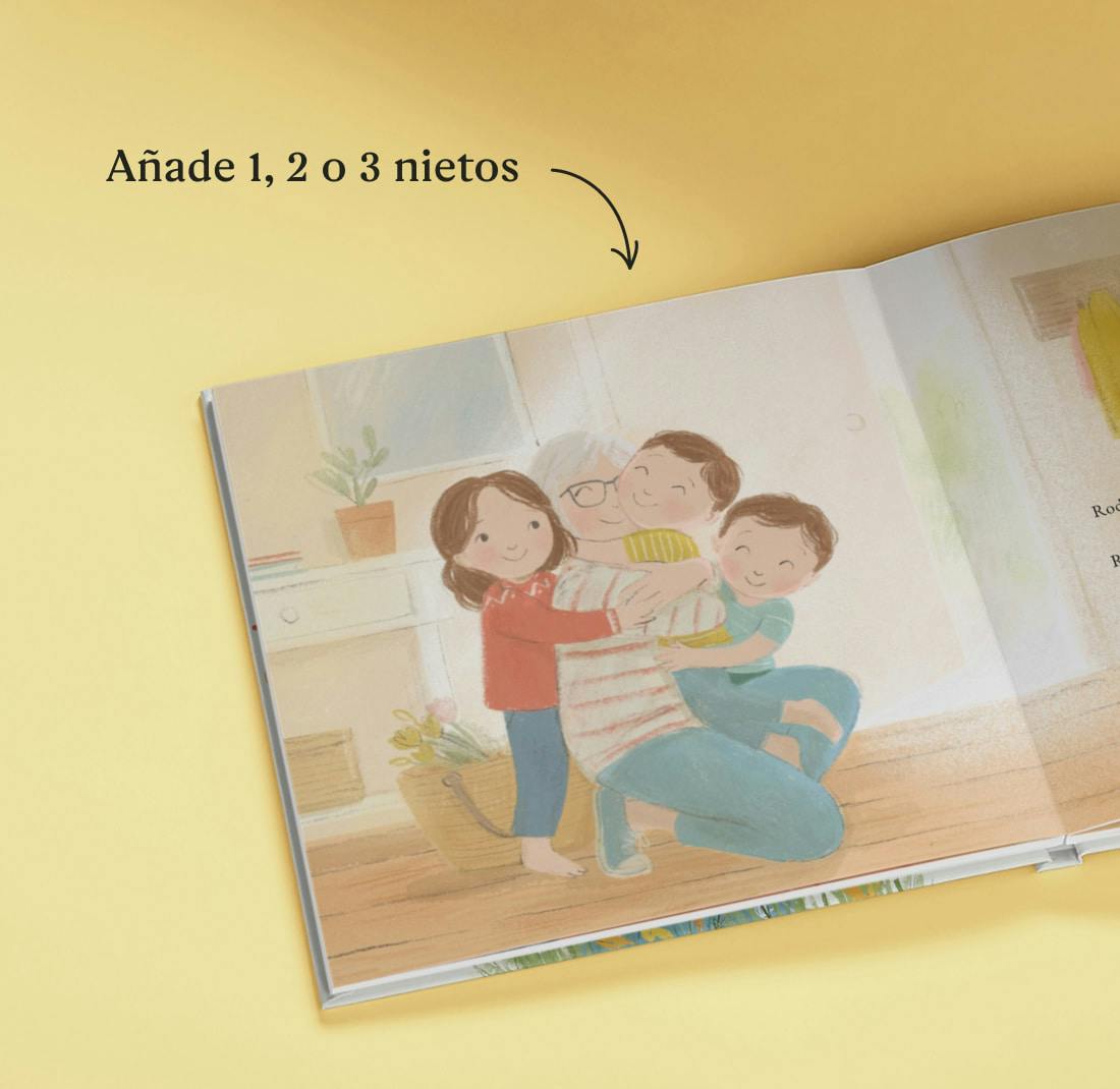 Una página de un libro personalizado