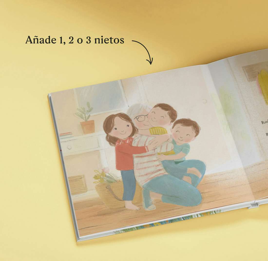 Una página de un libro personalizado