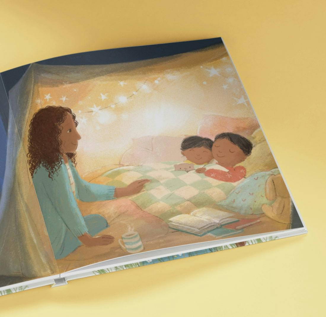 Una página de un libro personalizado