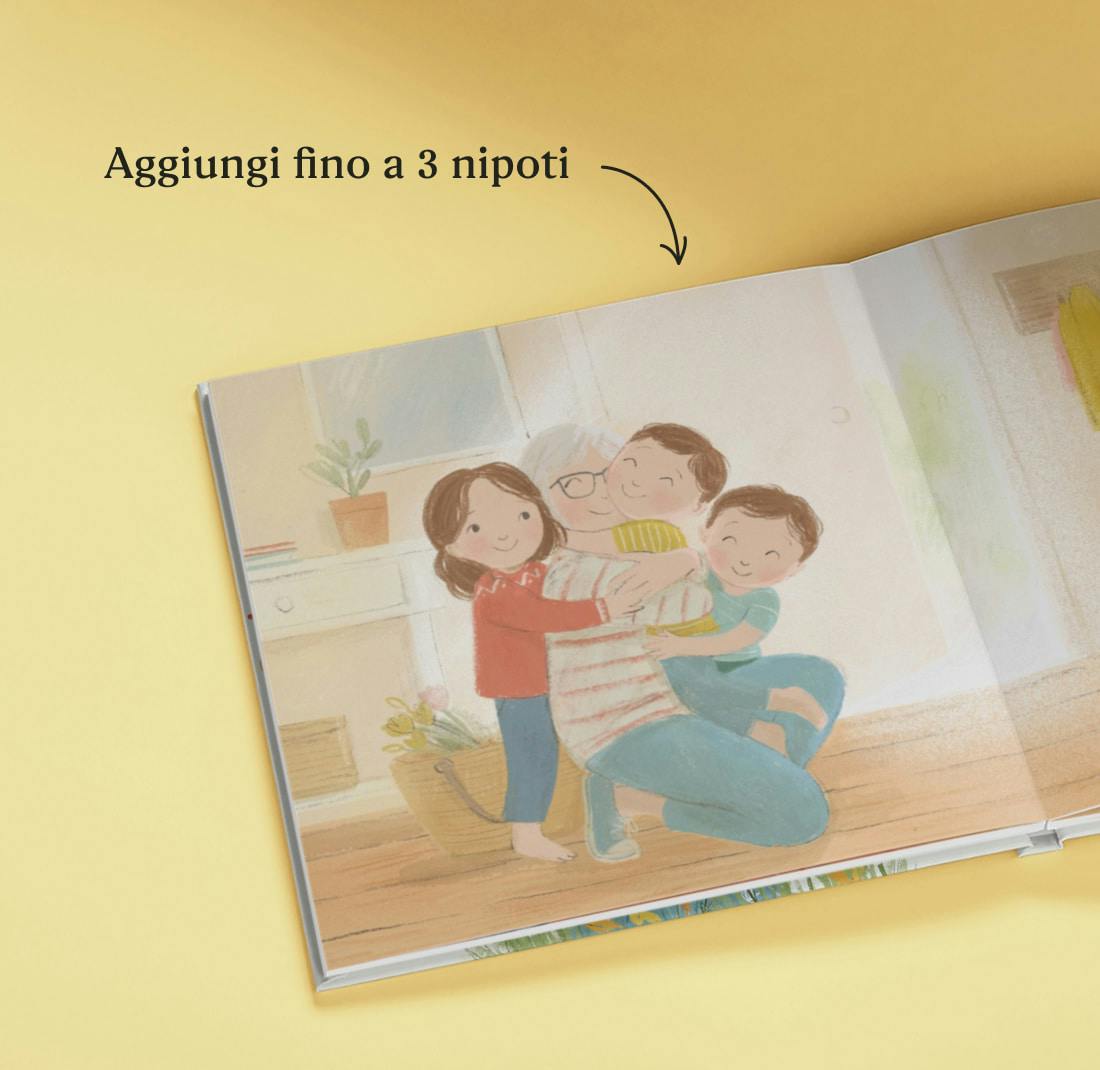 Una pagina interna di un libro personalizzato