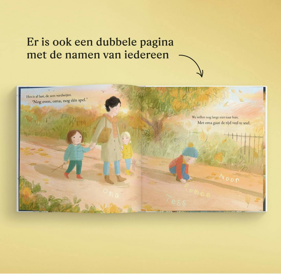 Een pagina in het gepersonaliseerde boek