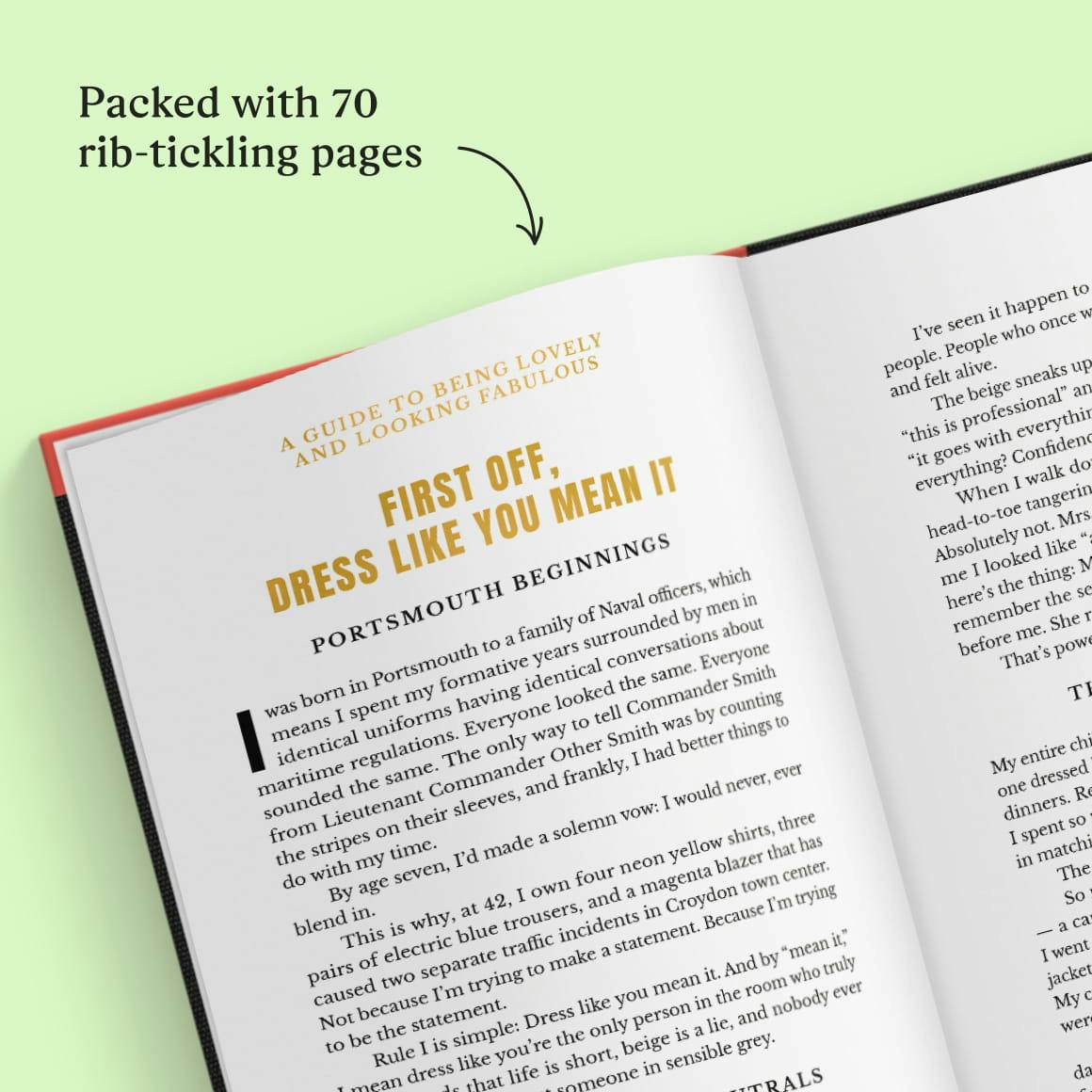 A page inside the personalised book