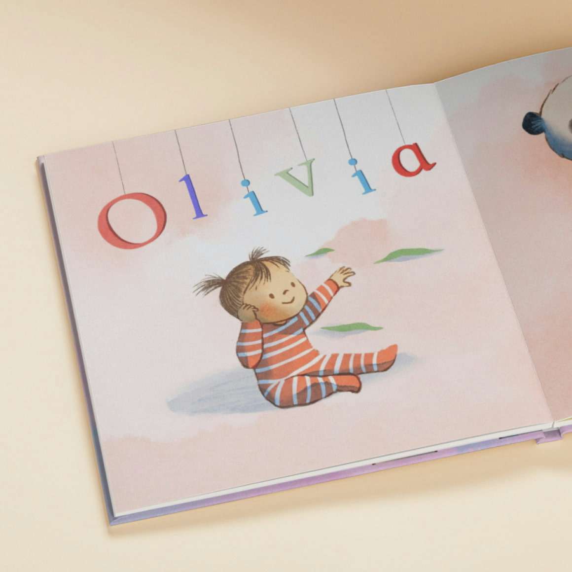 Olivia name spread with character