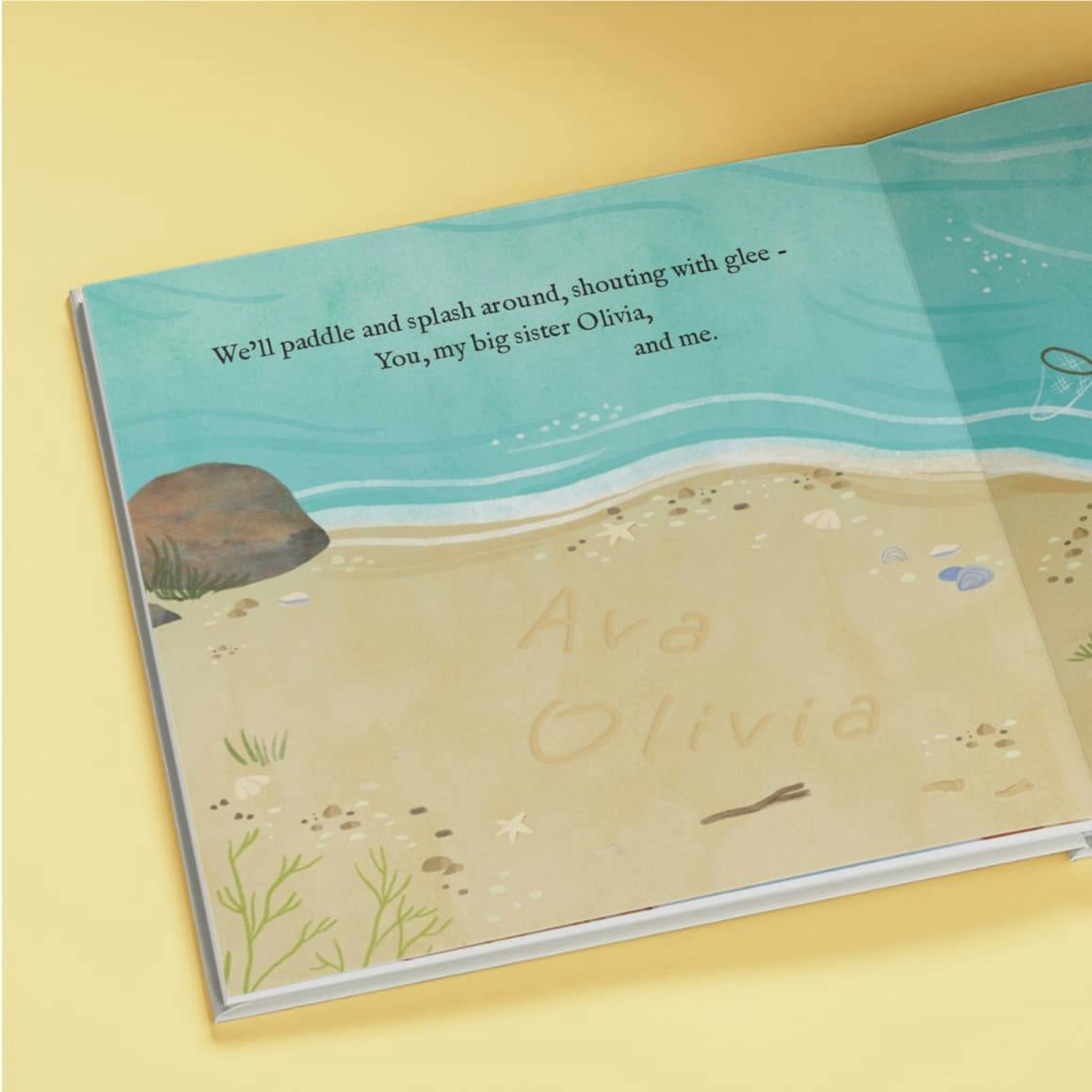 A page inside the personalised book