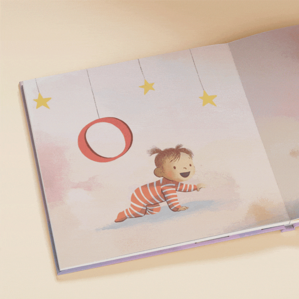 GIF showing the personalised pages of the book