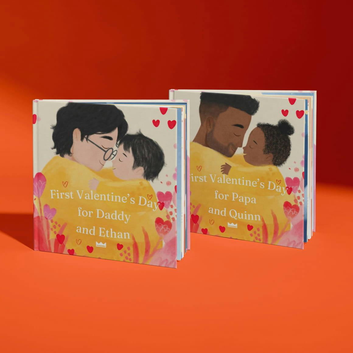 Two personalised book covers