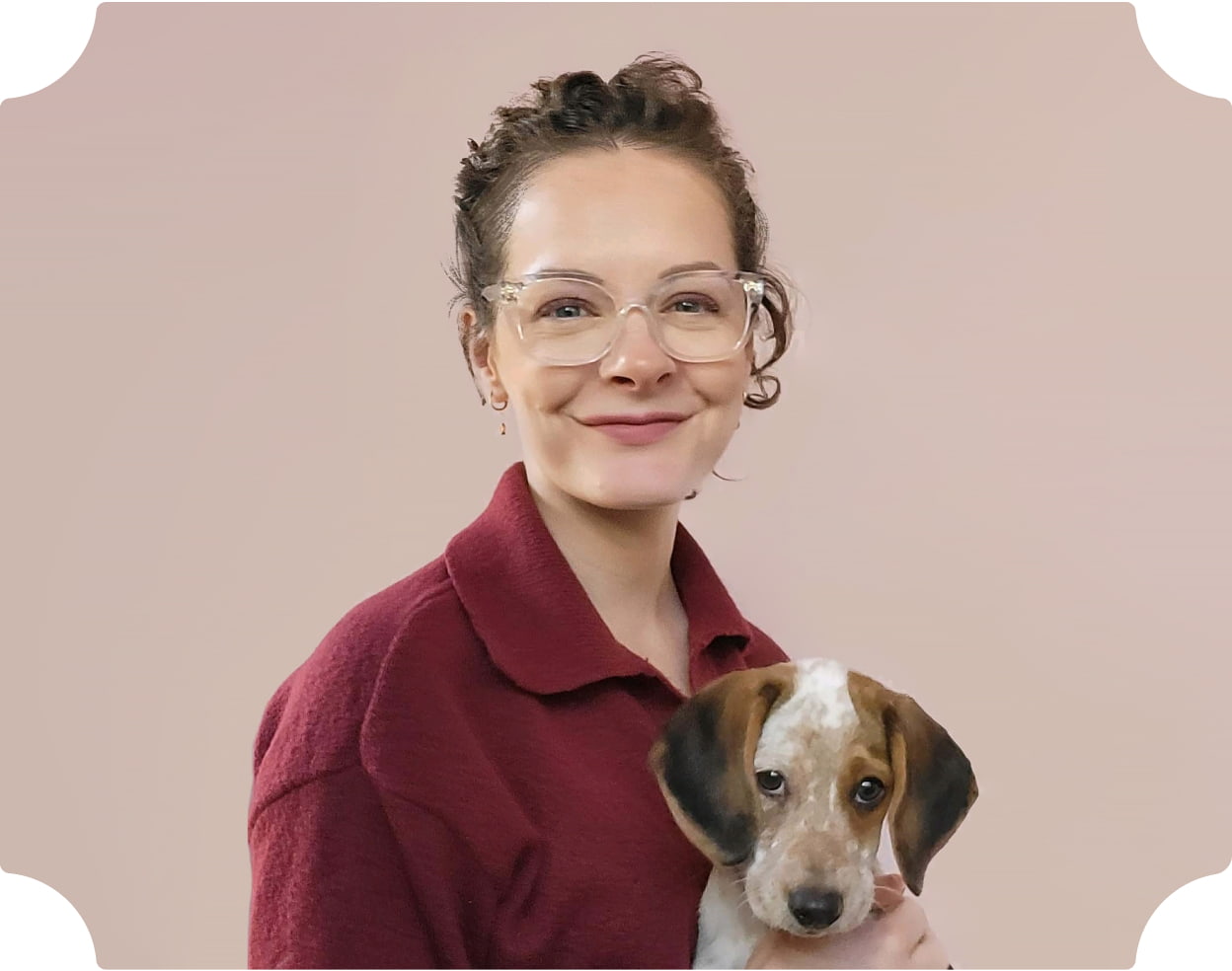 illustrator Jenny Wren and her dog