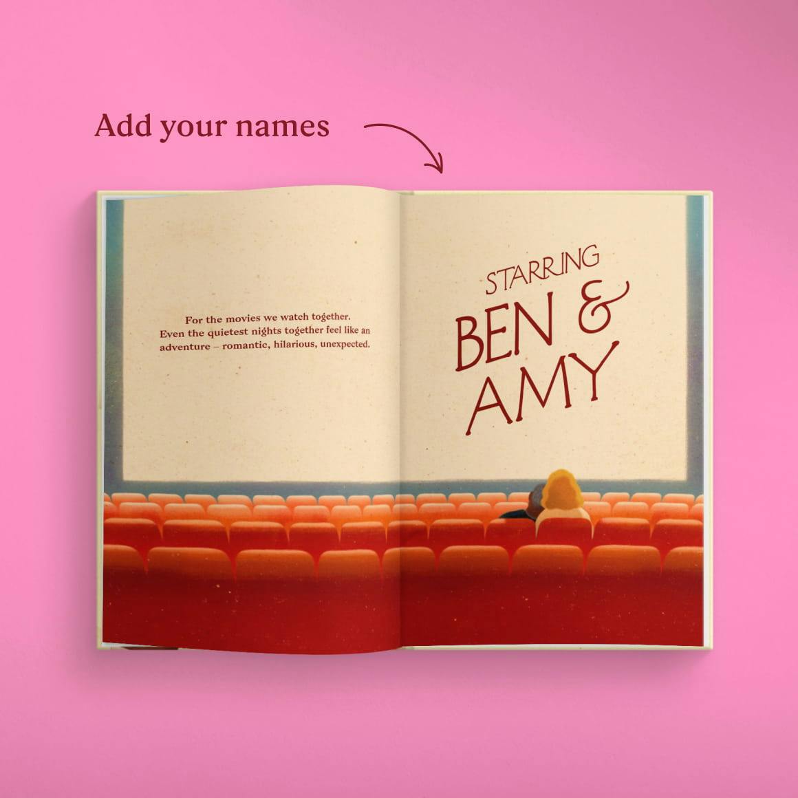 A page inside the personalised book