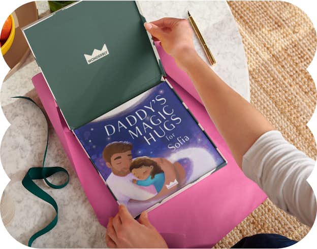 daddy's magic hugs in a giftbox