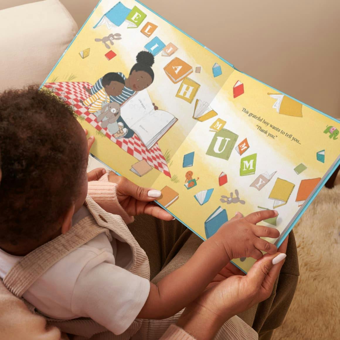 baby reading the book