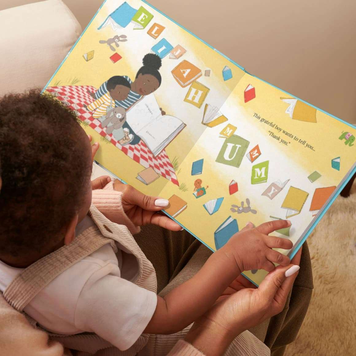 baby reading the book