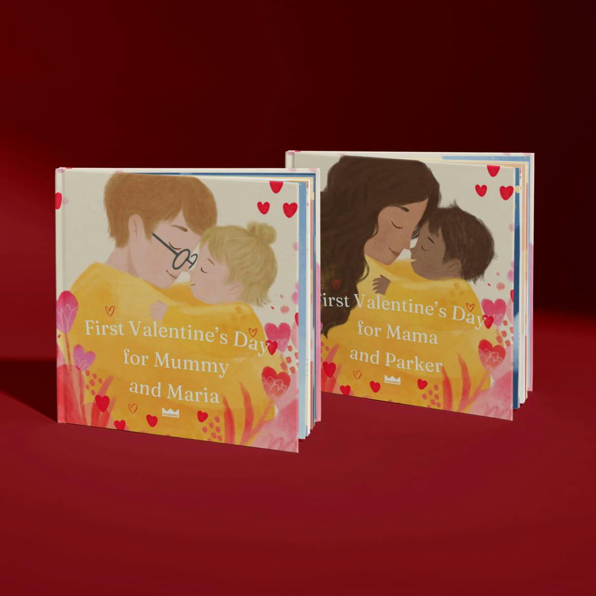 Two personalised book covers