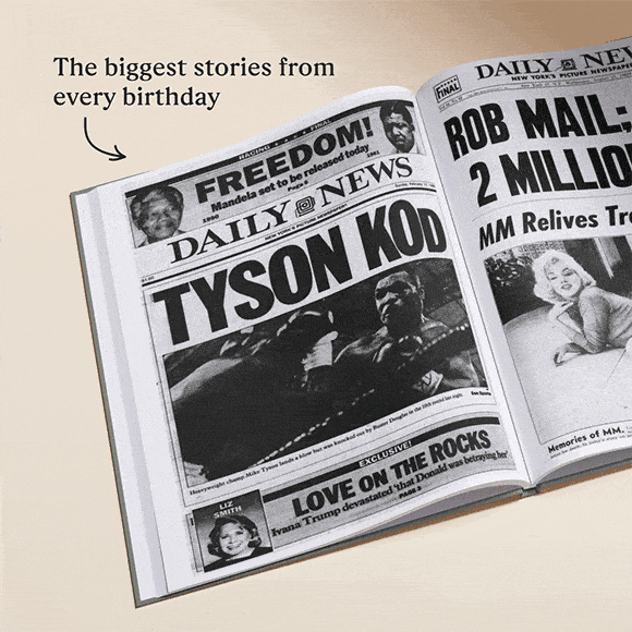 GIF showing the personalised pages of the book