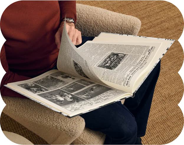 An adult reading their personalised book