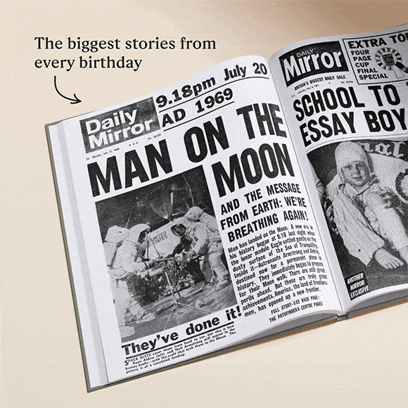 GIF showing the personalised pages of the book