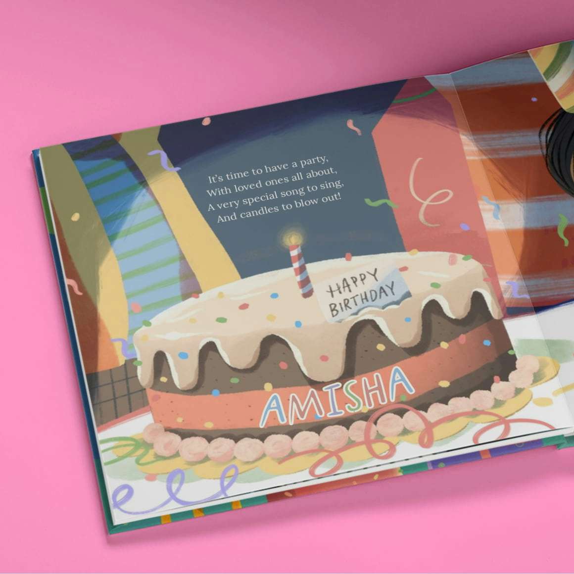 A page inside the personalised book