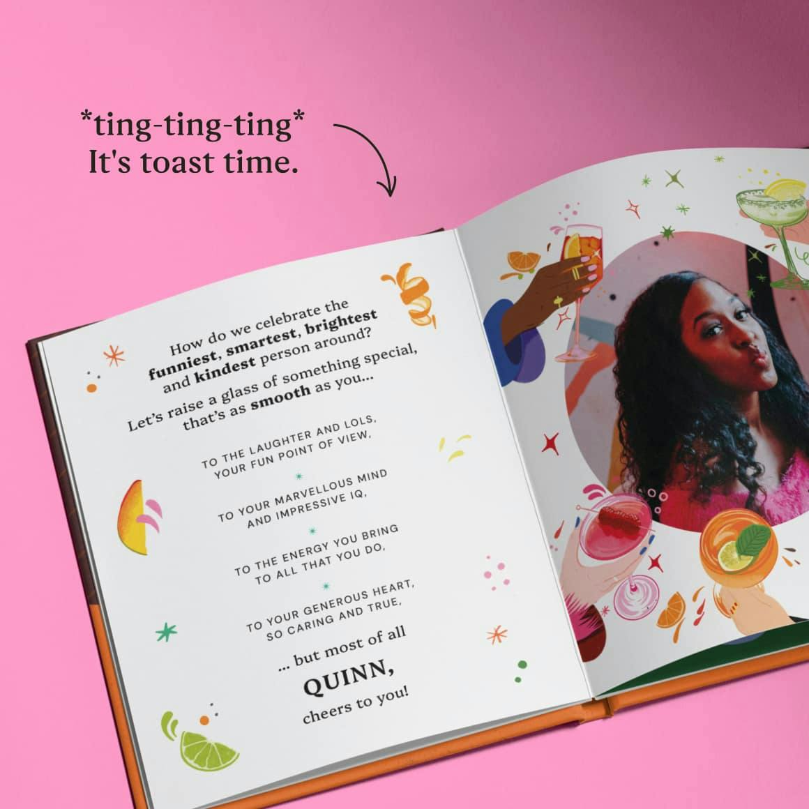 A page inside the personalised book