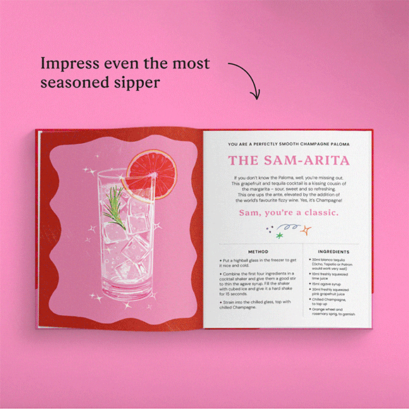 GIF showing the personalised pages of the book