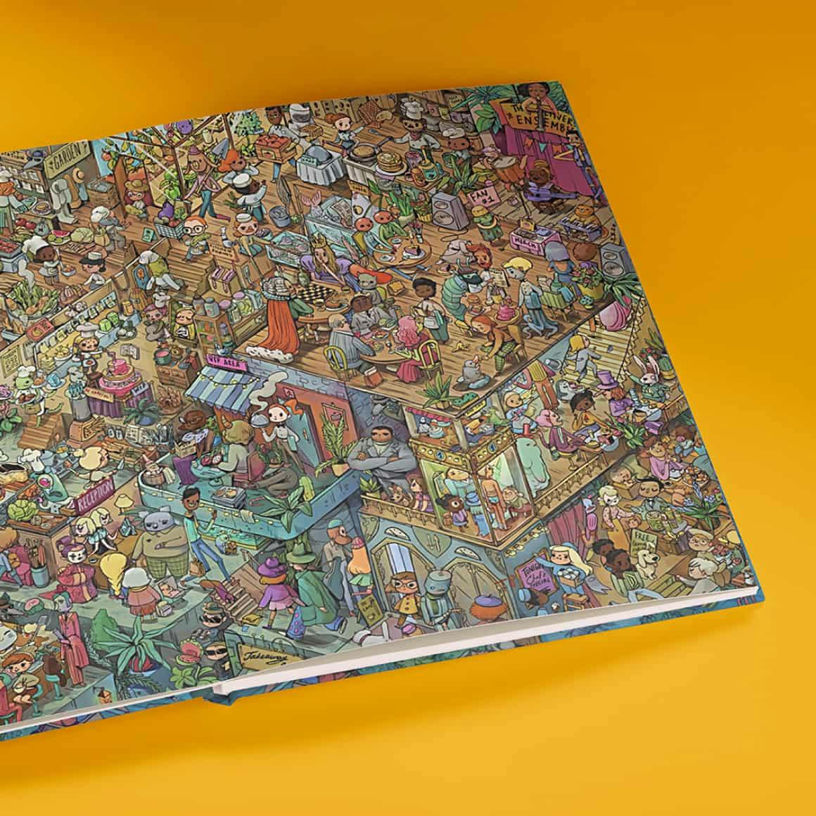 inside spread of book