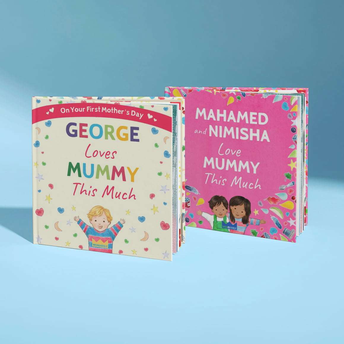 two personalised book covers
