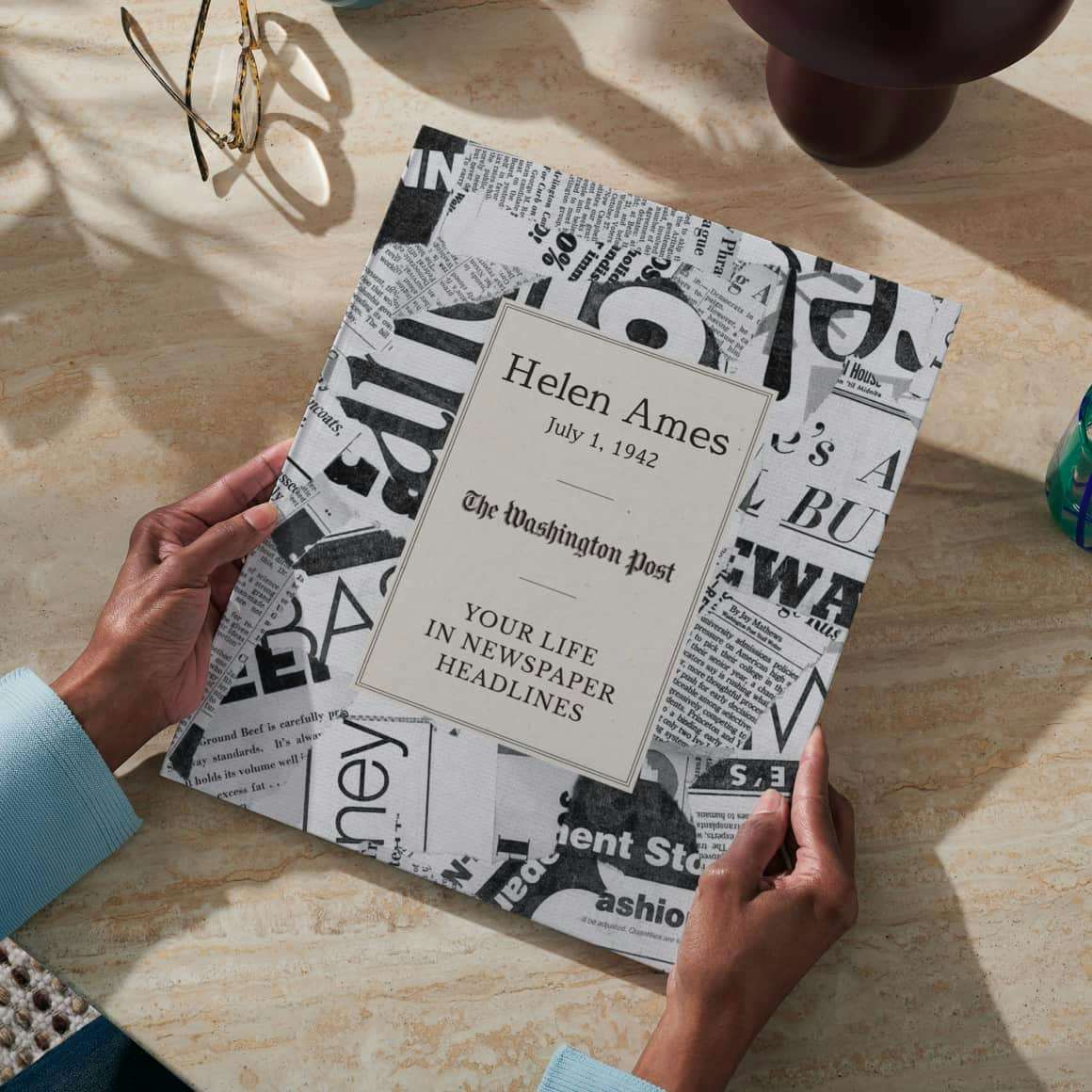 someone holding the book