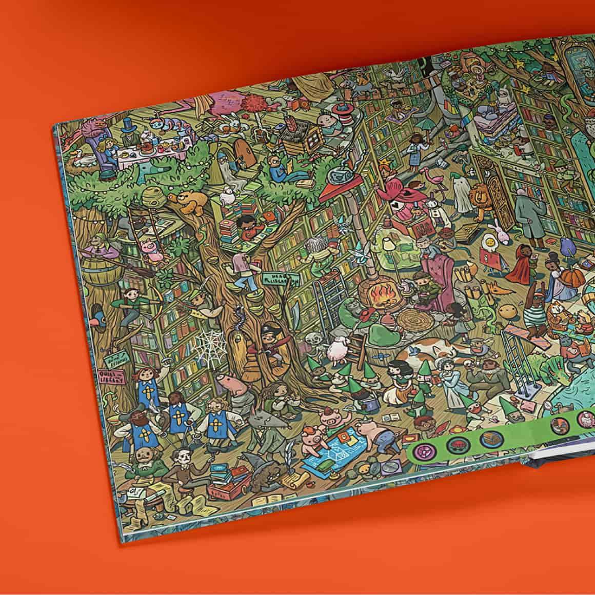 inside spread of book