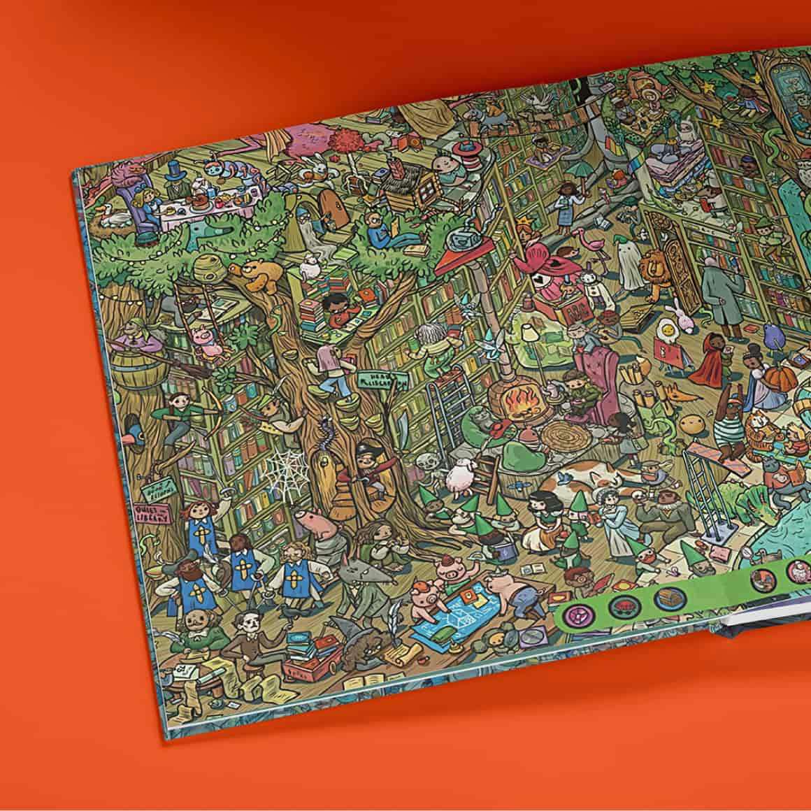 inside spread of book