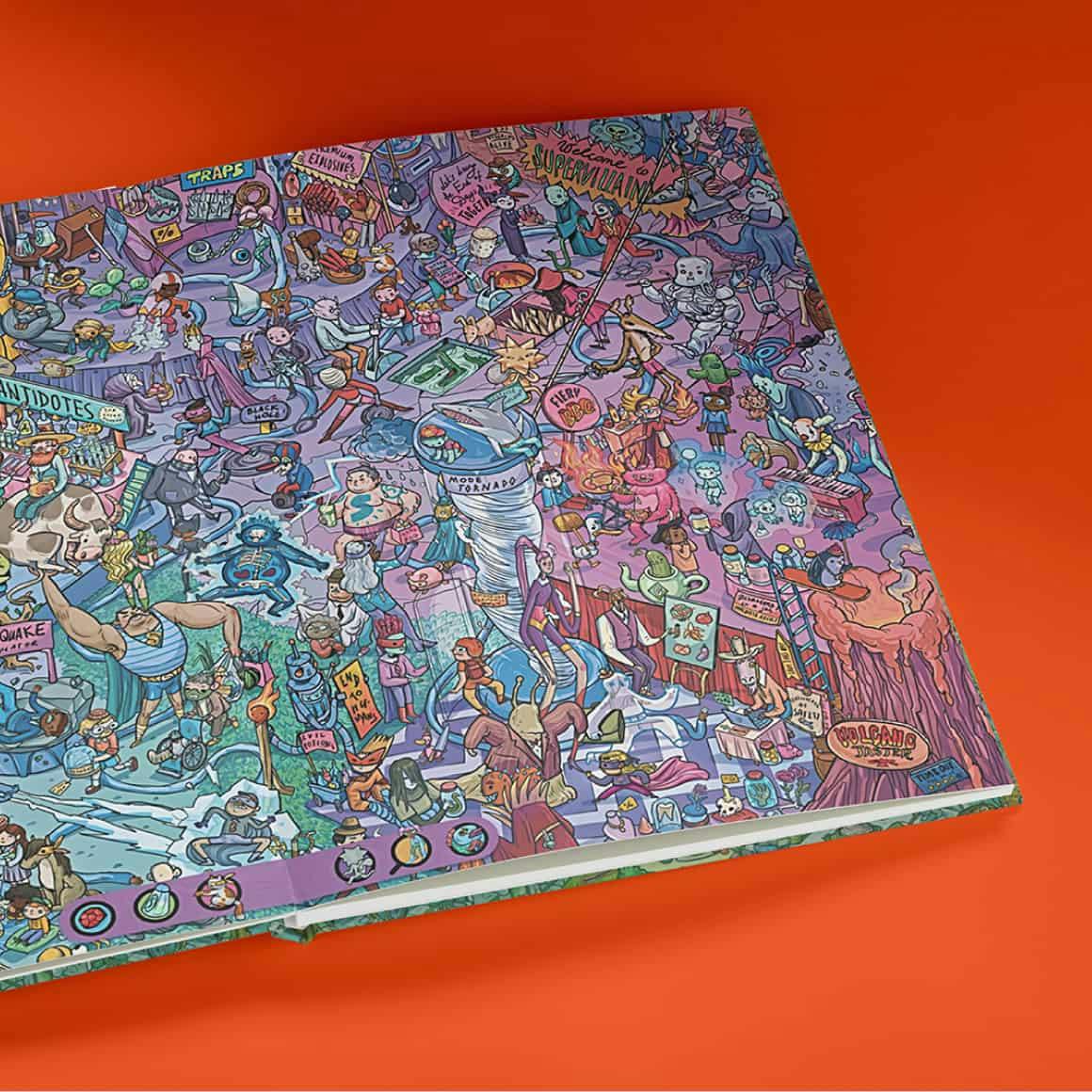 inside spread of book