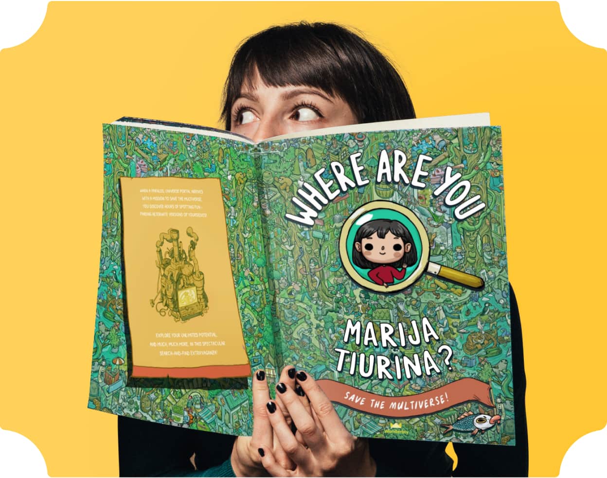 Marija holding the book