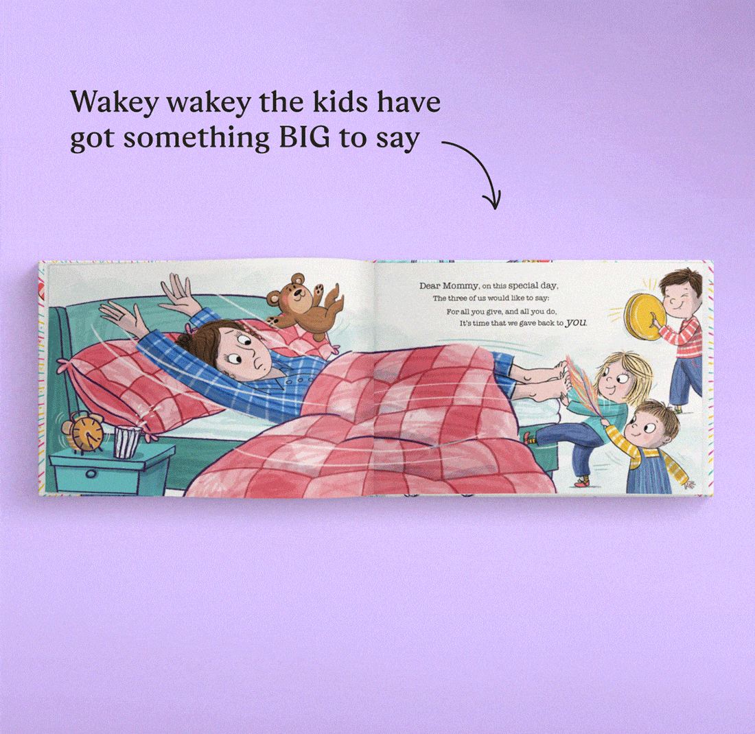 GIF showing the personalized pages of the book