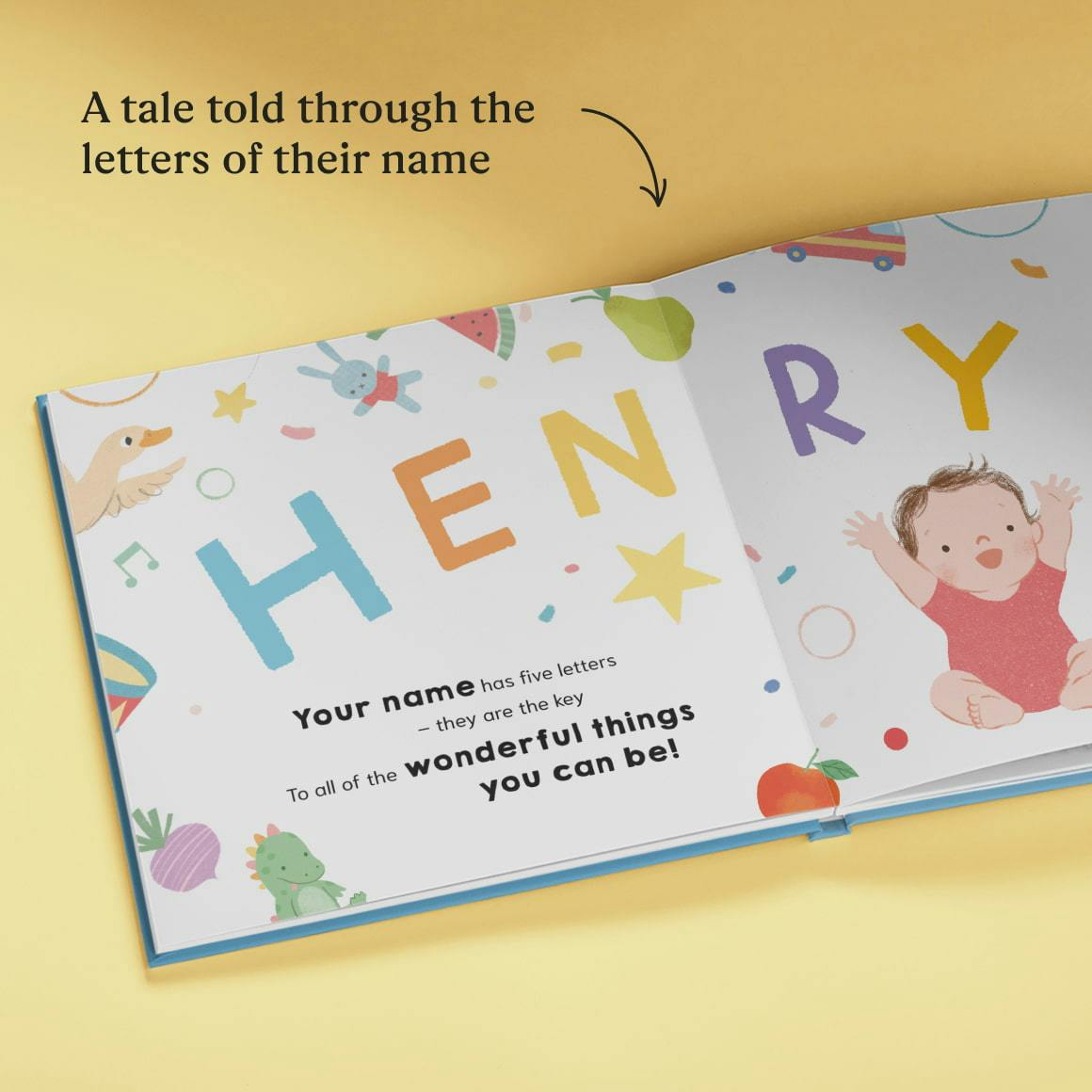 A page inside the personalised book